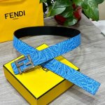 Fendl Fendi Authentic Store Version 40Mm Wide Custom-Made Sky Blue Ff Vertigo Pa