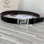 Width 3.5Cm Versace New Pattern Buckle With Black And Brown Strap Body Double-Si