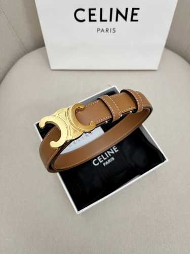 Celine Arc de Triomphe logo gold buckle trendy belt, the secret weapon to show o