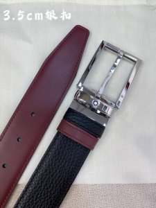 Montblanc 3.5cm wide, made of top-grain cowhide, pin buckle, free-cut business c