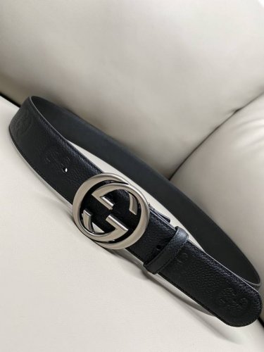 Official Website New 4.0 Width Interlocking Double G With Ruthenium-Toned Hardwa