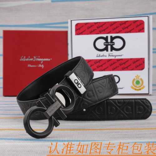 Belt: Ferragamo Original Cowhide Belt (Ddd) Men's Belt: 100% top-grain cowhide l