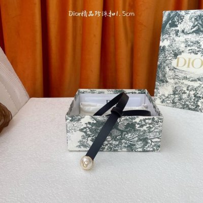 Dior 1.5Mm Women's Double-Sided Genuine Calfskin Leather Belt With Premium Origi