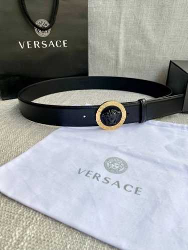 Width 4.0 Cm Versace This Goatskin Belt Features A Buckle Adorned With The Brand