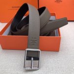 New Needle Buckle Herm S Authentic Leather Belt Imported Top-Grain Cowhide Leath