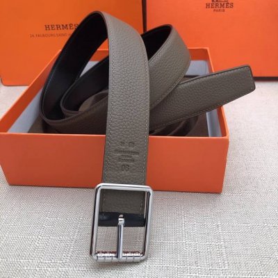 New Needle Buckle Herm S Authentic Leather Belt Imported Top-Grain Cowhide Leath