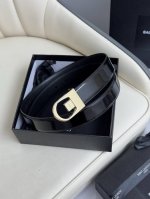 Special 2025 Spring Show Saint Laurent Women's Belt Original Real Gold Electropl