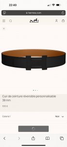 Constance premium hardware paired with imported Epsom leather, 38mm. Highly rega