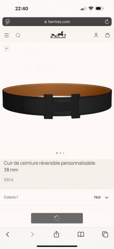 Constance premium hardware paired with imported Epsom leather, 38mm. Highly rega