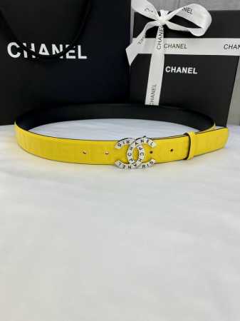 Width 3.0 Cm Chanel Imported Soft Calfskin Leather With Gold And Silver Patterne - Click Image to Close