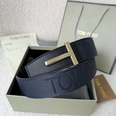 Tom Ford. New high-end double-sided calfskin belt, simple business men's belt, 4