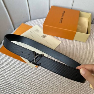 lv S-Lock Series Width 3.5Cm Exquisite Letter Buckle With Brand-Specific Calf