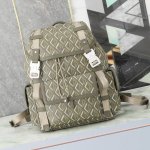 Medium Dior Hit The Road Backpack Khaki Cd Diamond Canvas and Khaki Smooth Calfs