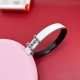 Simple 2.5 Double Leather Girls Litchi Grain Belt Accessories 2.5H Stainless Ste