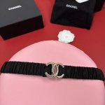Chanel Chanel 24C Cc Rhinestone Brass Logo Buckle Calfskin Silver Metal And Gold