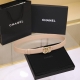 Chanel 24C Wheat Ear, Star, And Water Diamond White Logo Buckle Brass Metal Plai