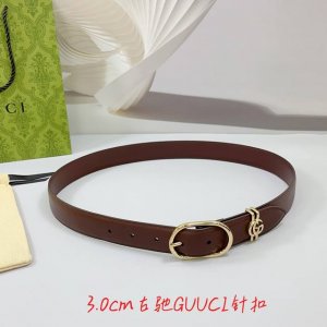 Special 3.0Cm Gucci Belt, Double-Sided Top-Grain Leather, Length: 75.80.85.90.95