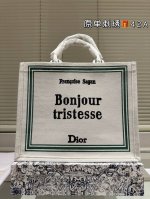 Original embroidered Dior jacquard tote bag original quality Dior Book Tote is m