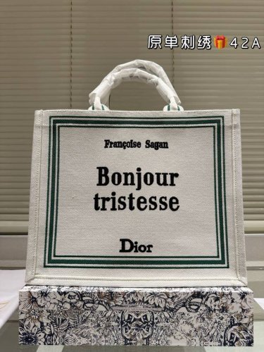 Original embroidered Dior jacquard tote bag original quality Dior Book Tote is m