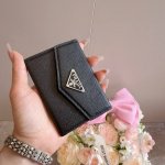 Prada accordion bag, card holder, coin purse, microfiber material DDD