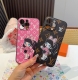 Lv fine hole full cover mobile phone case cartoon pattern Lv full surround edge