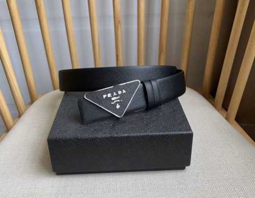 Prada The Latest Model From Prada. This Buckle Belt Is From The Versatile Modula