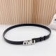 2.0Cm Miu Miu New Waist Belt, Double-Sided Top-Grain Cowhide Leather, Length: 75