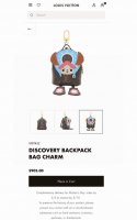 Limited edition mini Minnie and Chopper backpack with keychain pendant and chai