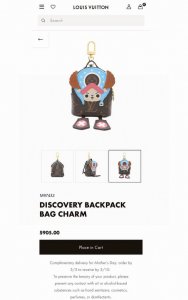 Limited edition mini Minnie and Chopper backpack with keychain pendant and chai