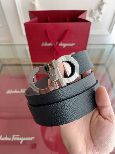 Ferragamo 3.5Cm Original Leather. Precision Brass Hardware Upgraded Version Nfc
