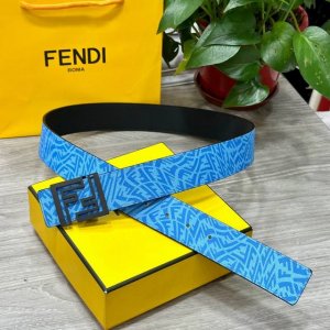 Fendl Fendi Official Store Same Style 40Mm Wide Original Custom Sky Blue Ffverti