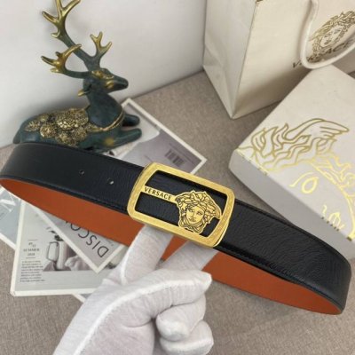 Versace Special Leather Belt Series, Original Hardware Premium Stainless Steel B