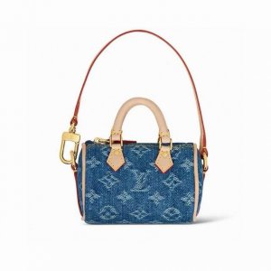 New Lv Mini Denim Pillow Bag with Chain Louis Vuitton Lv Mini Pillow Bag with K