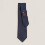 Special official new H letter men's tie, rare Herm