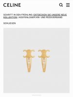 with packaging a pair of Celine Celine Arc de Triomphe new hair clips, classic B