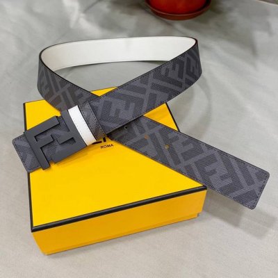 Fendi, same style as the Fendi counter, width 4.0cm, double loop reversible belt