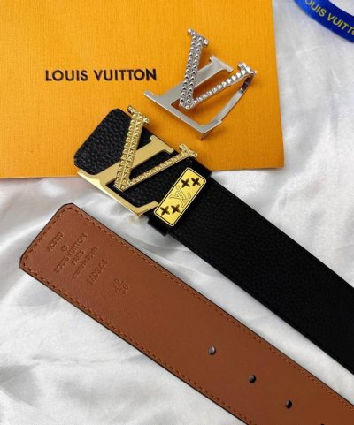 Belt: Louis Vuitton Top Replica - Belt: 100% imported original top-grain cowhide