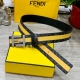 Fendi Fendi Store-Exclusive Style, 4.0 Cm Wide, Double-Ring Reversible Belt With