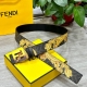 Fendi Fendi Store Exclusive Width 4.0 Cm Double-Ring Reversible Waist Belt With