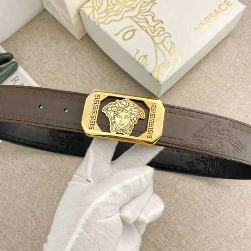 Versace special leather belt series, original hardware boutique stainless steel