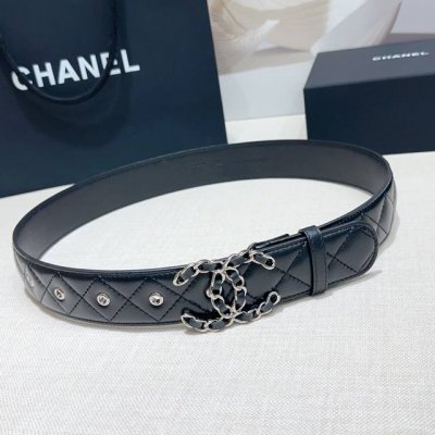 4.0Cm Chanel belt, double-sided top layer sheepskin, length: 75.80.85.90.95.100.
