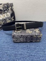 Belt 550107 35mm Navy Blue Grained Calfskin Leather Item No.: 4333Rutam_H56E. T