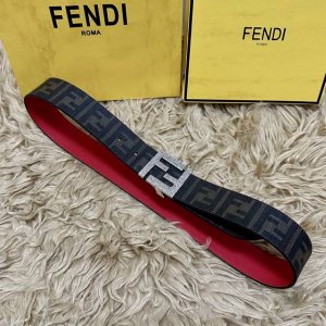 Fendi full packaging, same style as in boutiques, 4.0cm wide, double-ring revers