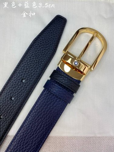 - Montblanc width 3.5cm, made of top layer cowhide, fine pin buckle, free-cut bu