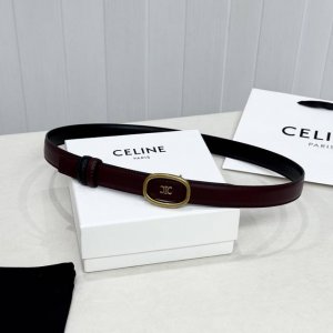 Celin E New 3D Buoy Buckle Women's Belt, Italian Imported Calfskin with Brass Bu