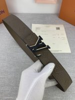 4.0 wide with three-color vacuum-plated buckle with iconic letters. Imported new