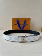 4.0 Wide Lv Dimension Sunset double-sided belt is made of Monogram coated canvas