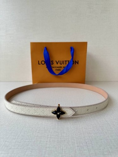 2.0 Wide Lv Mini Flowergram double-sided belt is made of Monogram canvas and sti