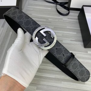 Width 3.8 Gucci classic style G logo pattern on the top layer leather bottom; wi