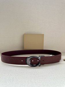 3.8cm Width Coach This reversible belt combines two styles: one side is made of
